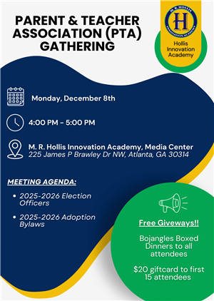 PTA Meeting December 8th